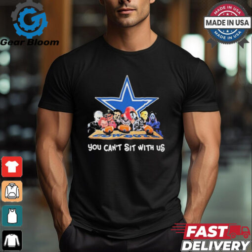 You Cant Sit With Us Halloween Horror Characters Dallas Cowboys Halloween Shirt