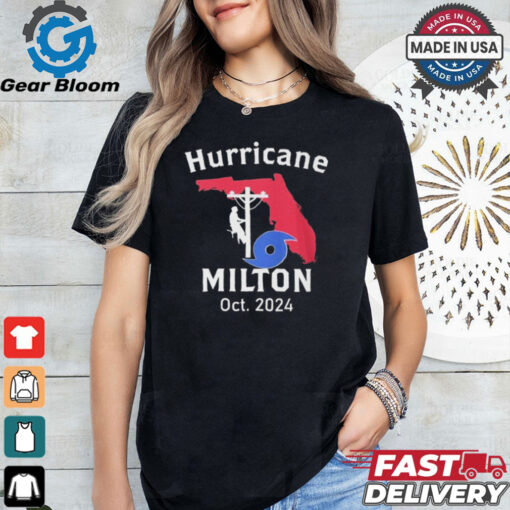 United State Hurricane Milton Lineman Oct 2024 Graphic t shirt