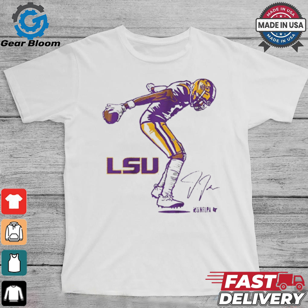 Lsu Football Justin Jefferson Superstar Pose Shirt Lsu Football Justin Jefferson Superstar Pose Shirt