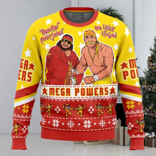 Mega Powers Macho Man and Hulk Hogan Ugly Christmas Sweater