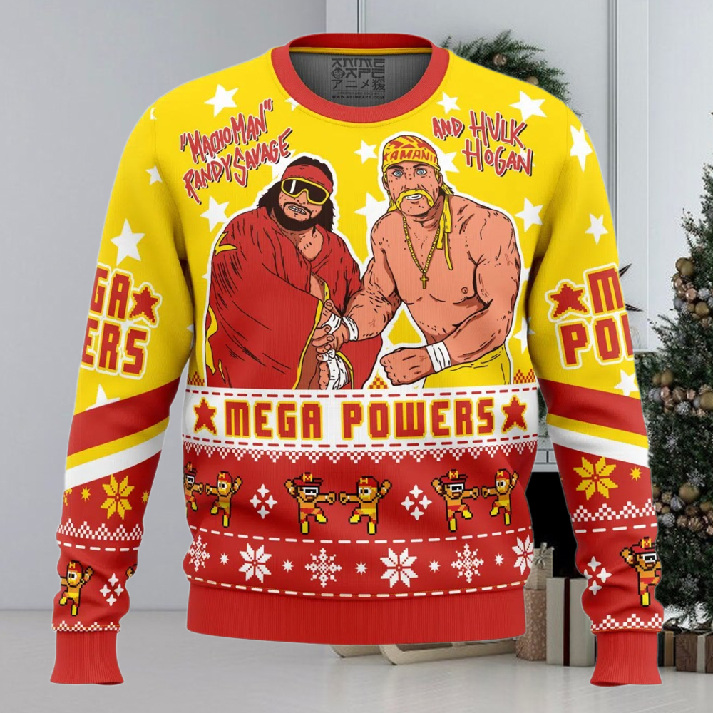 Mega Powers Macho Man and Hulk Hogan Ugly Christmas Sweater Mega Powers Macho Man and Hulk Hogan Ugly Christmas Sweater