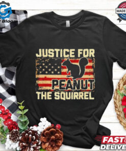 American Flag Justice For Peanut The Squirrel Peanut Gift T Shirt