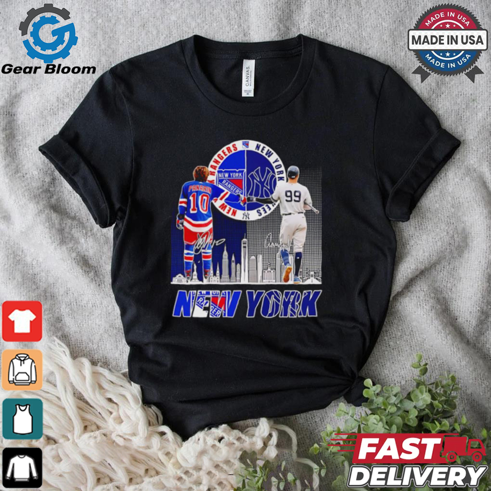 Artemi Panarin and Aaron Judge New York signatures shirt Artemi Panarin and Aaron Judge New York signatures shirt