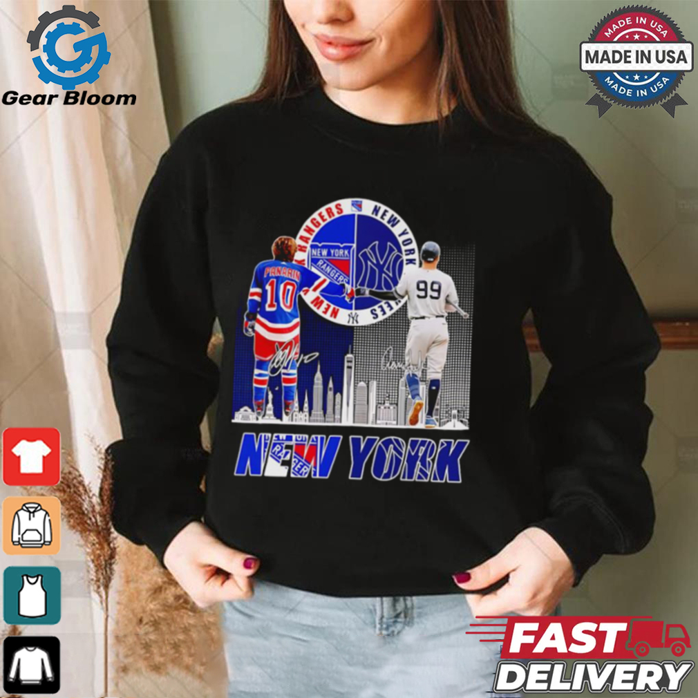 Artemi Panarin and Aaron Judge New York signatures shirt Artemi Panarin and Aaron Judge New York signatures shirt