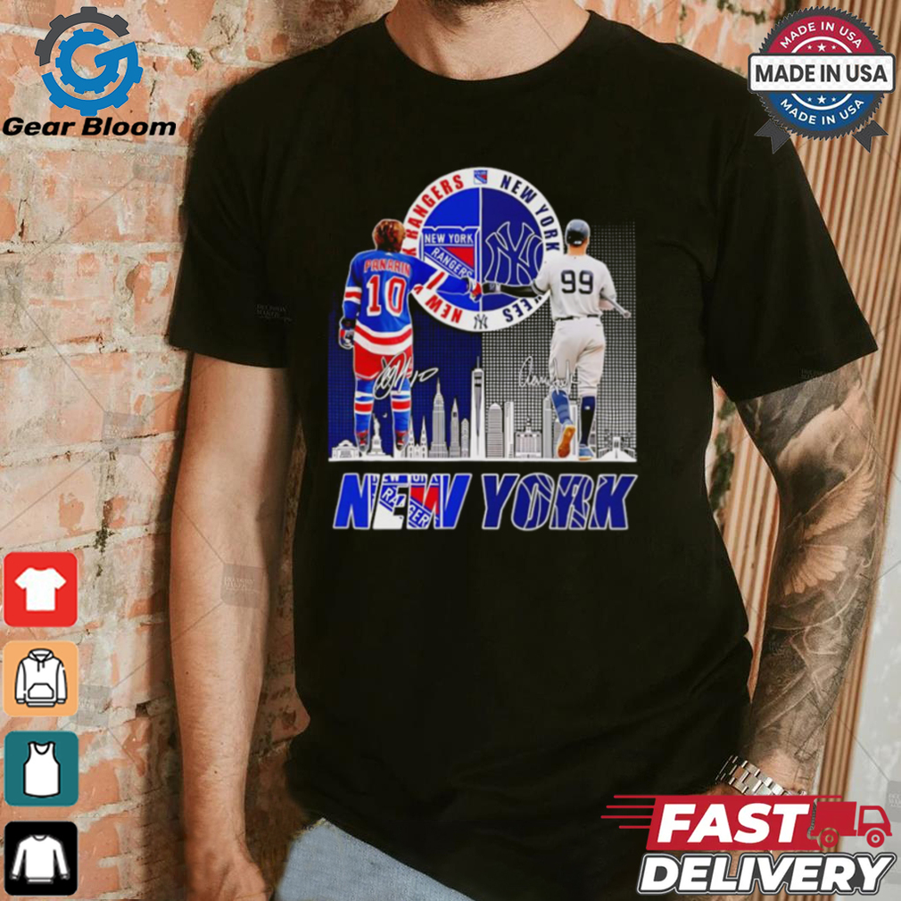 Artemi Panarin and Aaron Judge New York signatures shirt Artemi Panarin and Aaron Judge New York signatures shirt