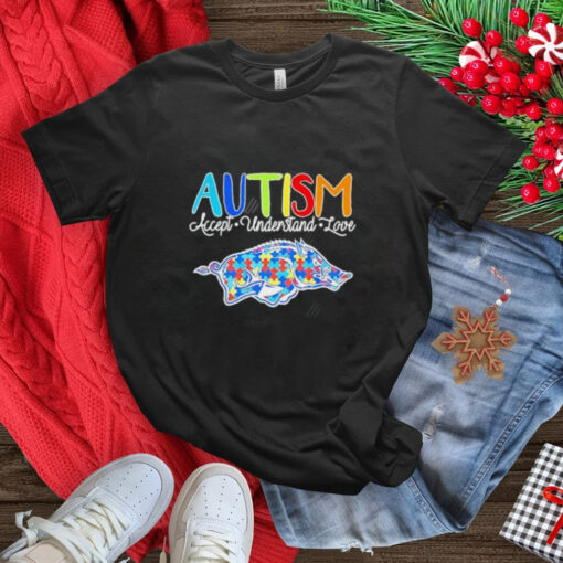 Autism accept understand love Arkansas Razorbacks shirt