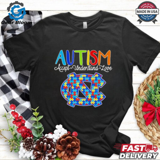 Autism accept understand love North Carolina Tar Heels shirt
