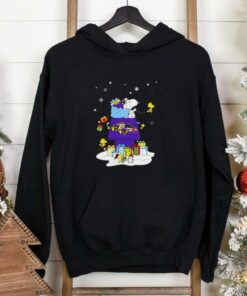 Baltimore Ravens Santa Snoopy And Woodstock Wish You A Merry Christmas 2024 T Shirt