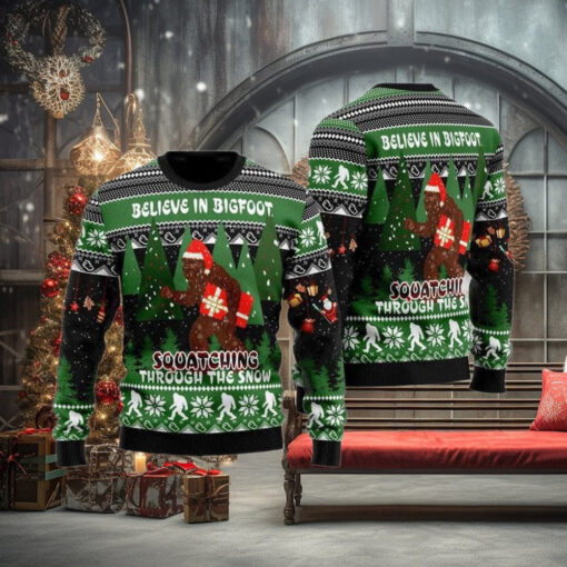 Bevieve In Bigfoot Ugly Christmas Sweater