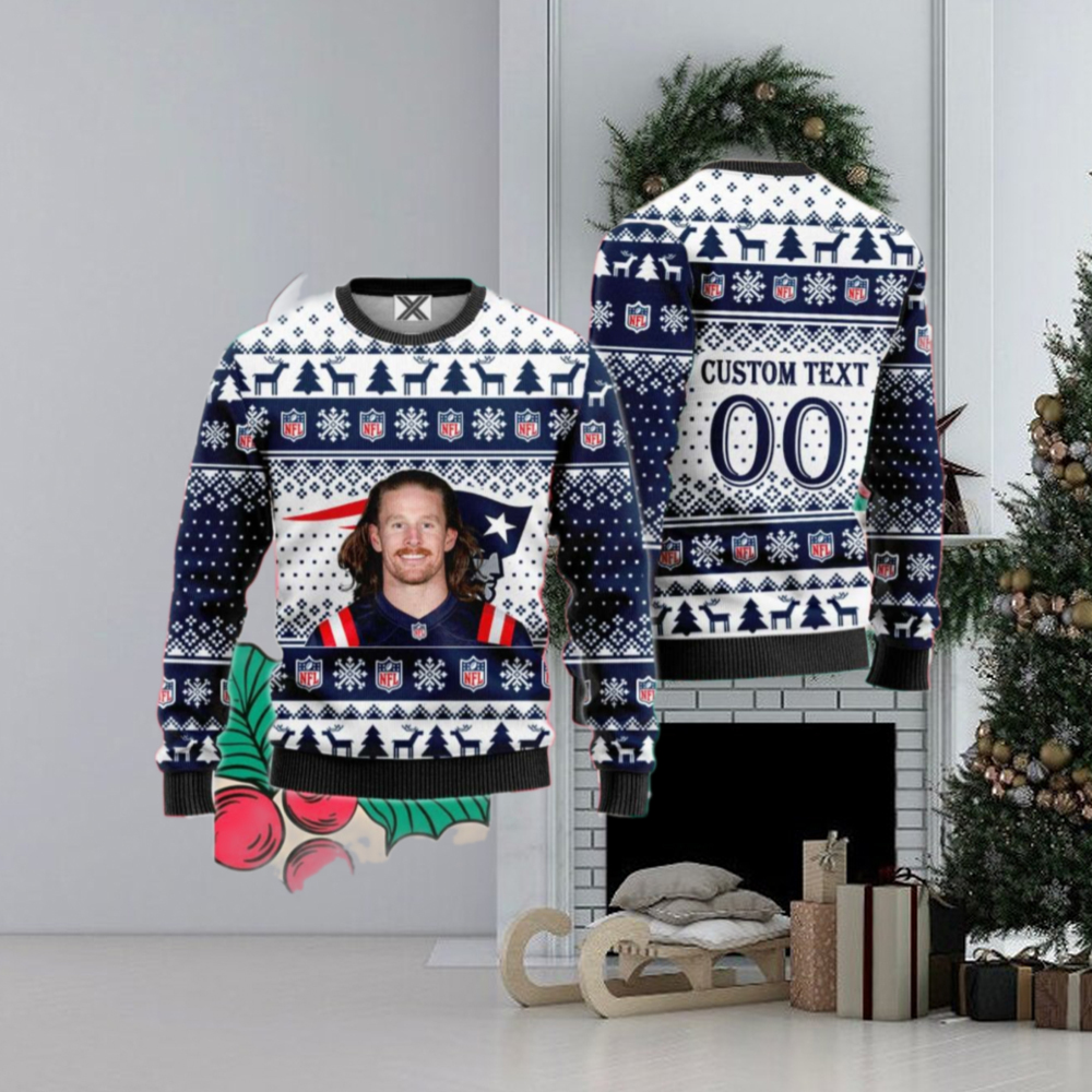 Brenden Schooler New England Patriots Ugly Christmas Sweater Brenden Schooler New England Patriots Ugly Christmas Sweater