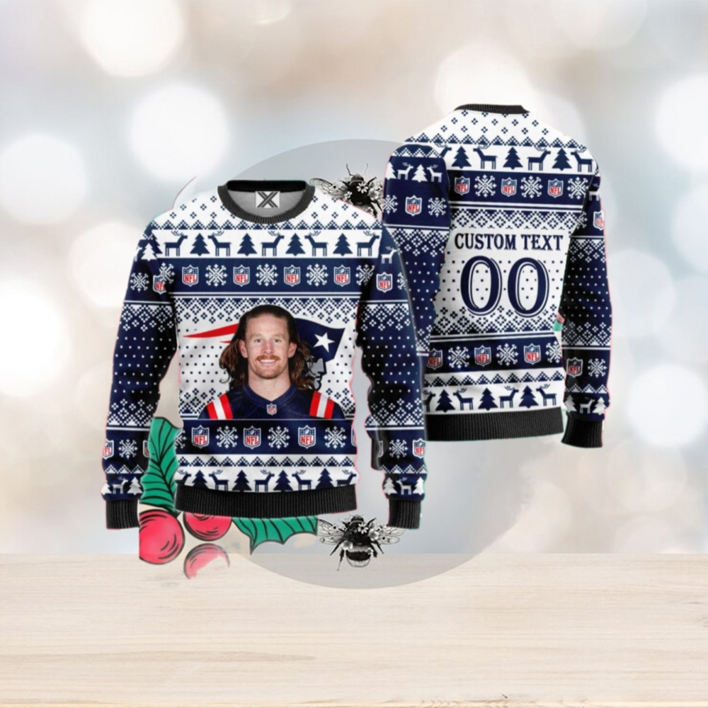 Brenden Schooler New England Patriots Ugly Christmas Sweater Brenden Schooler New England Patriots Ugly Christmas Sweater
