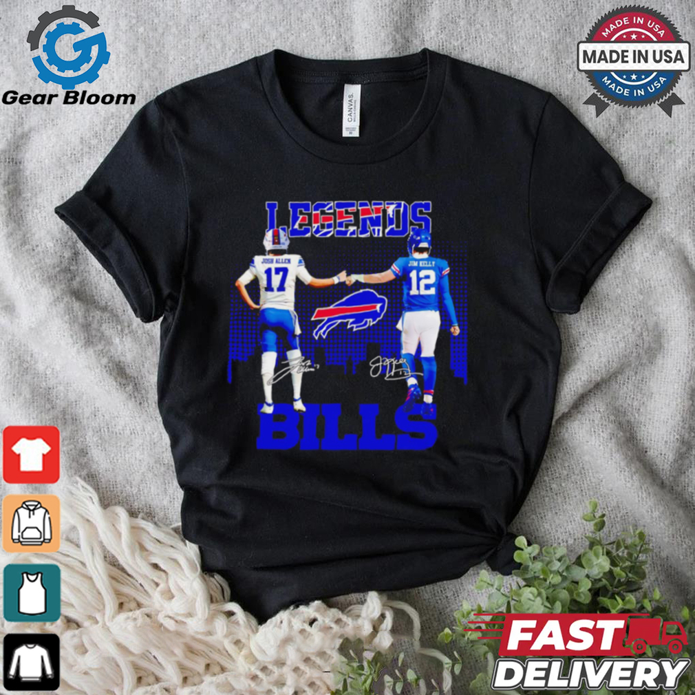 Buffalo Bills Legends Josh Allen And Jim Kelly Signatures Shirt Buffalo Bills Legends Josh Allen And Jim Kelly Signatures Shirt