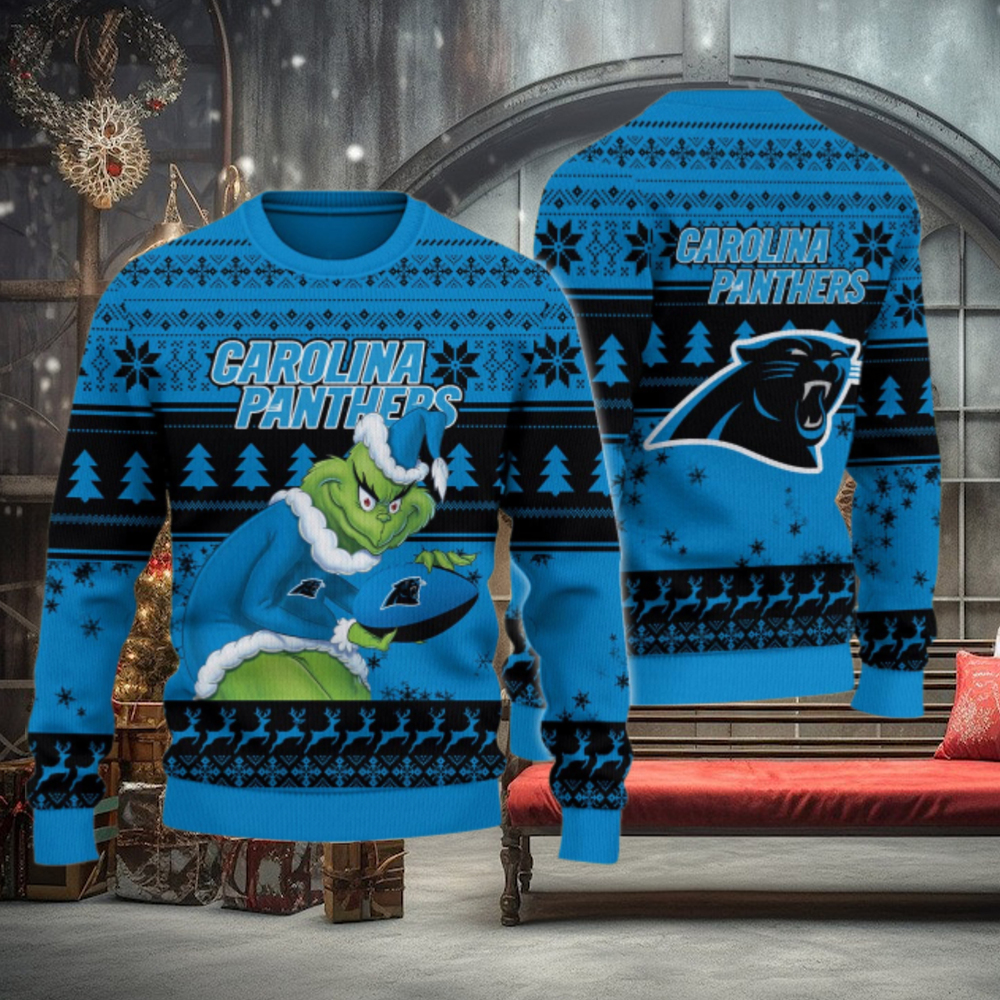 Carolina Panthers Grinch Ugly Christmas Sweater Carolina Panthers Grinch Ugly Christmas Sweater