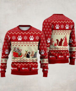 Cat Reindeer Ugly Christmas Sweater