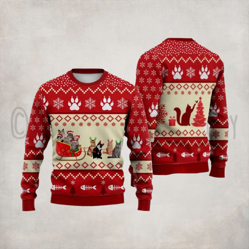 Cat Reindeer Ugly Christmas Sweater Cat Reindeer Ugly Christmas Sweater