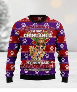 Chihuahua Baby Ugly Christmas Sweater, Chihuahua Loves Xmas, I’m Not A Chihuahua Ugly Sweater For Men & Women – Gift For Christmas, Chihuahua Lovers