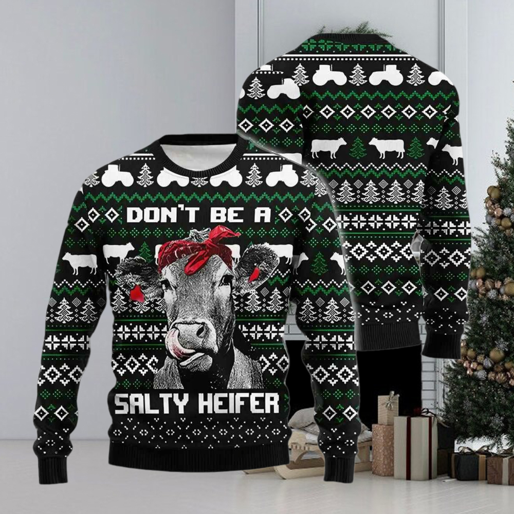 Christmas Cow Salty Heifer Ugly Christmas Sweater Christmas Cow Salty Heifer Ugly Christmas Sweater