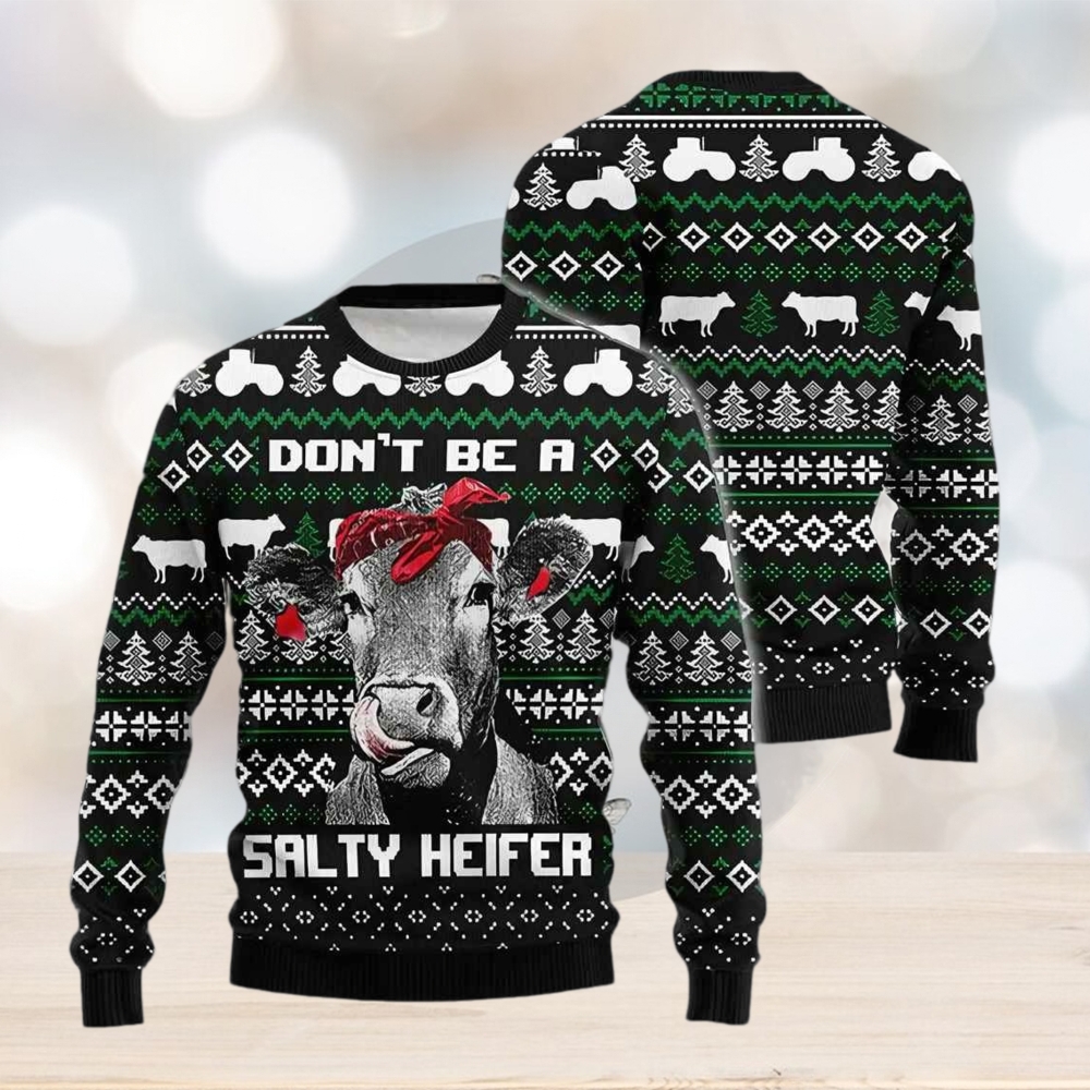Christmas Cow Salty Heifer Ugly Christmas Sweater Christmas Cow Salty Heifer Ugly Christmas Sweater