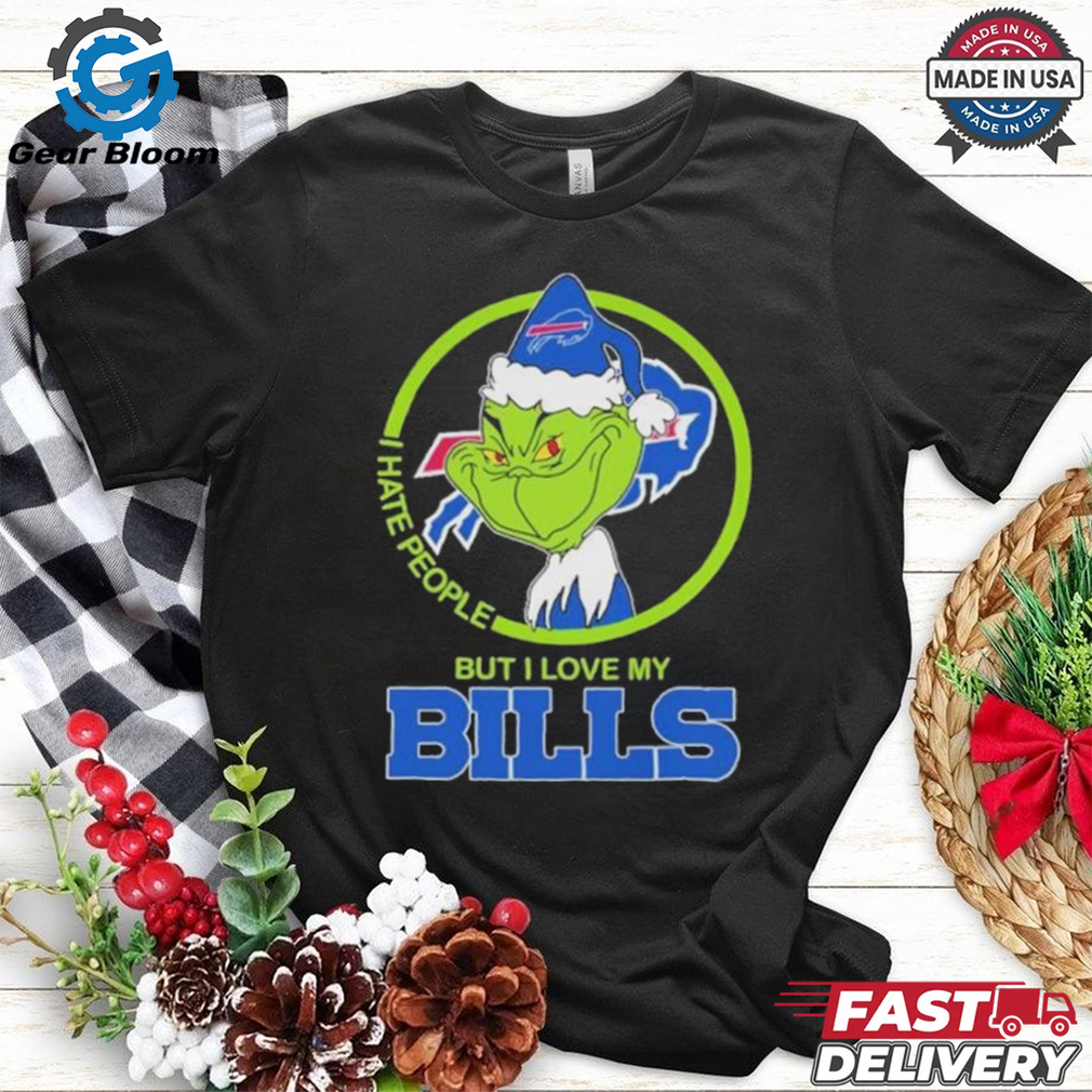 Christmas Grinch X Buffalo Bills I Hate People But I Love My Bills Shirt Christmas Grinch X Buffalo Bills I Hate People But I Love My Bills Shirt