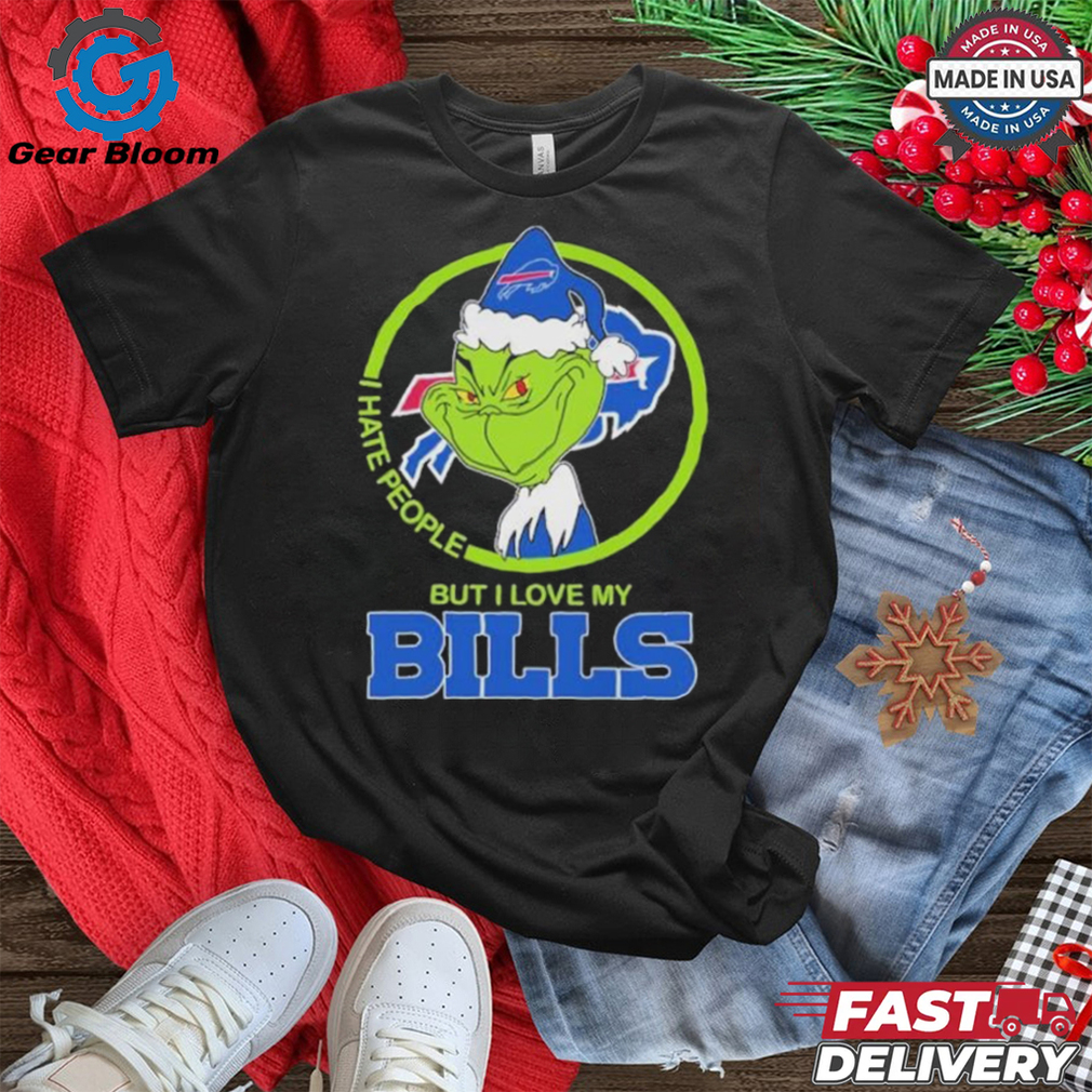 Christmas Grinch X Buffalo Bills I Hate People But I Love My Bills Shirt Christmas Grinch X Buffalo Bills I Hate People But I Love My Bills Shirt