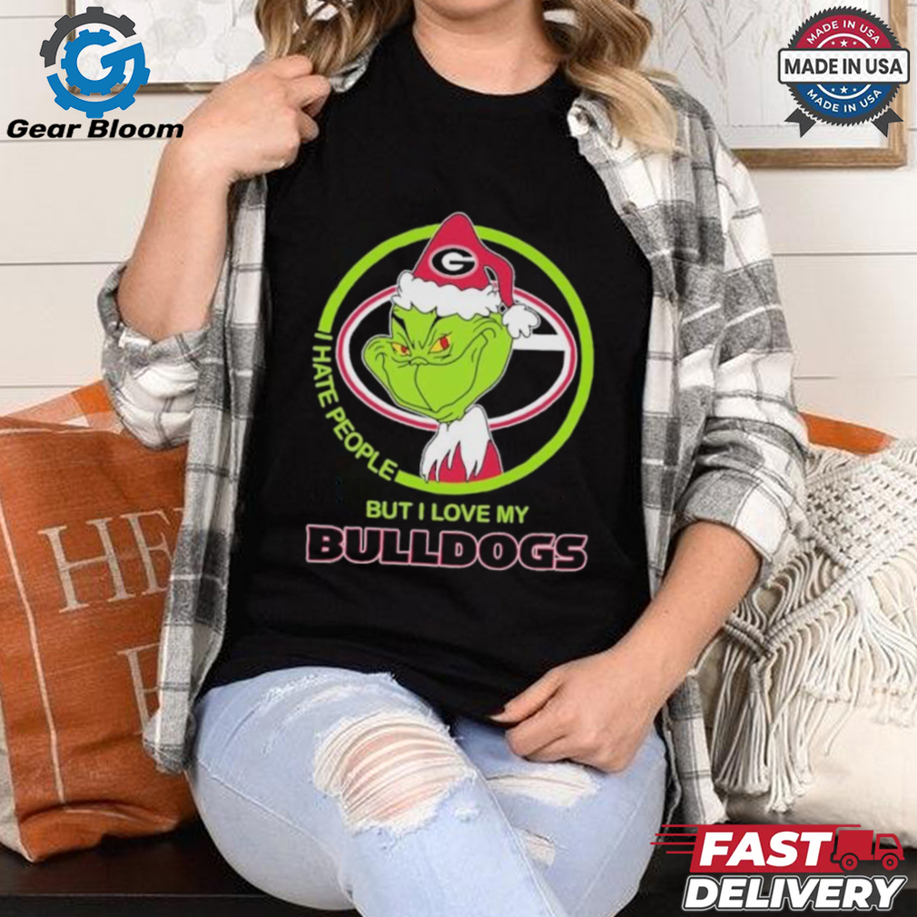 Christmas Grinch X Georgia Bulldogs I Hate People But I Love My Bulldogs Shirt Christmas Grinch X Georgia Bulldogs I Hate People But I Love My Bulldogs Shirt