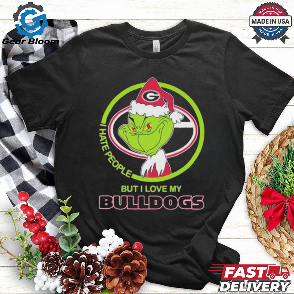 Christmas Grinch X Georgia Bulldogs I Hate People But I Love My Bulldogs Shirt Christmas Grinch X Georgia Bulldogs I Hate People But I Love My Bulldogs Shirt