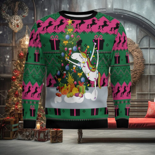 Christmas Tree Unicorn Ugly Christmas Sweater