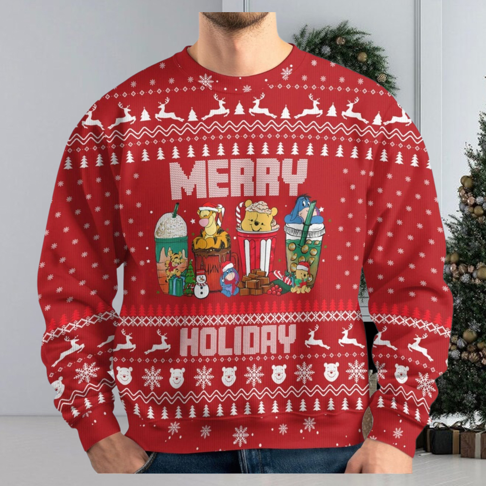 Christmas Winnie The Pooh Ugly Sweater, Piglet Tigger Eeyore Christmas Shirt, Disneyland Xmas Sweatshirt, Family Sweater, Disney Gift Christmas Winnie The Pooh Ugly Sweater, Piglet Tigger Eeyore Christmas Shirt, Disneyland Xmas Sweatshirt, Family Sweater, Disney Gift