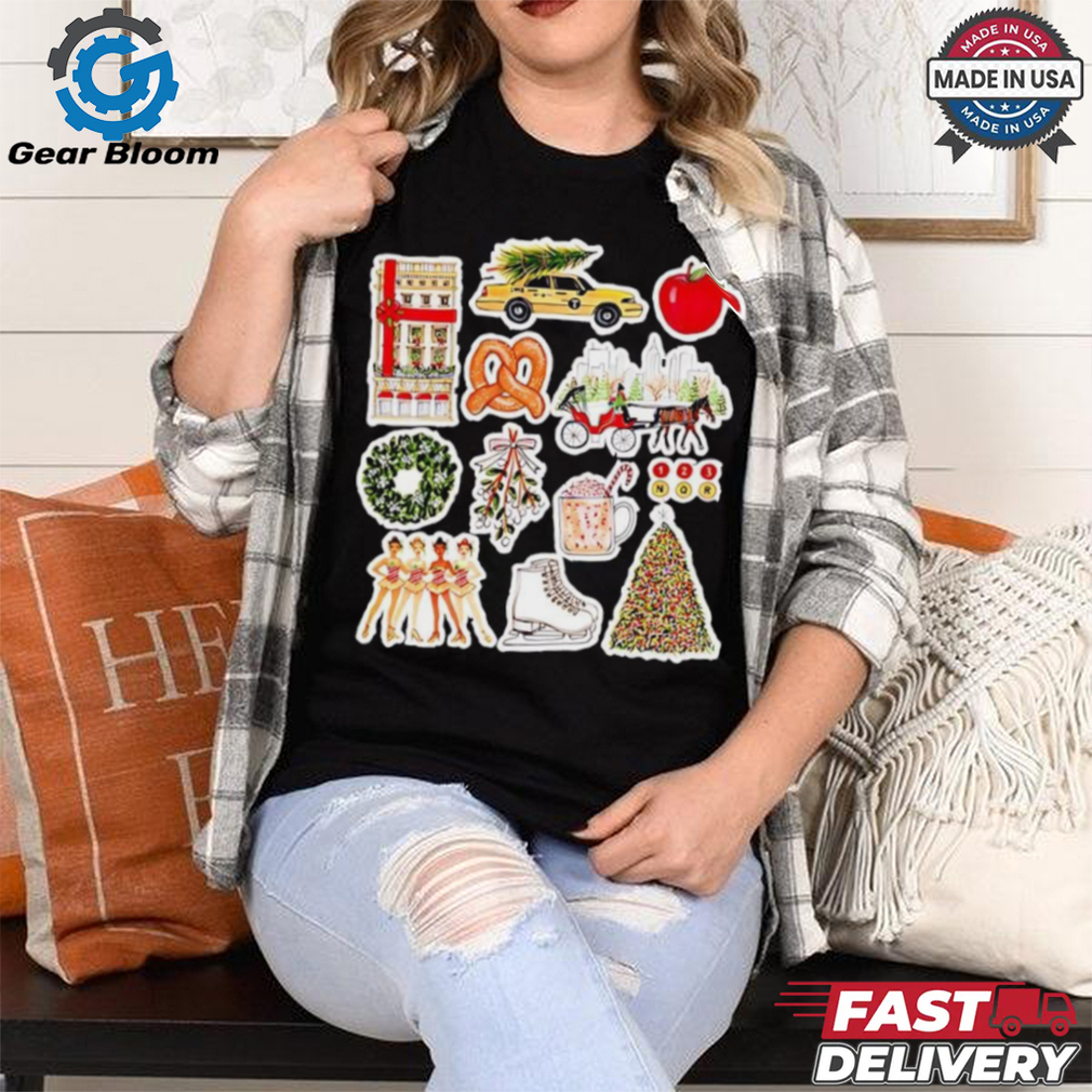 Christmas in New York 2024 stickers shirt Christmas in New York 2024 stickers shirt