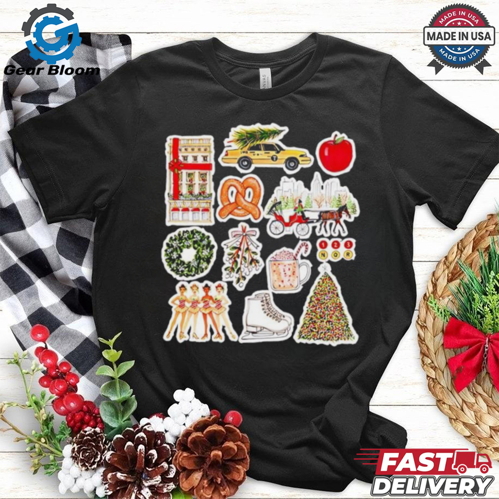 Christmas in New York 2024 stickers shirt Christmas in New York 2024 stickers shirt