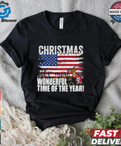 Christmas it's most Wonderful time of the year american flag T Shirt