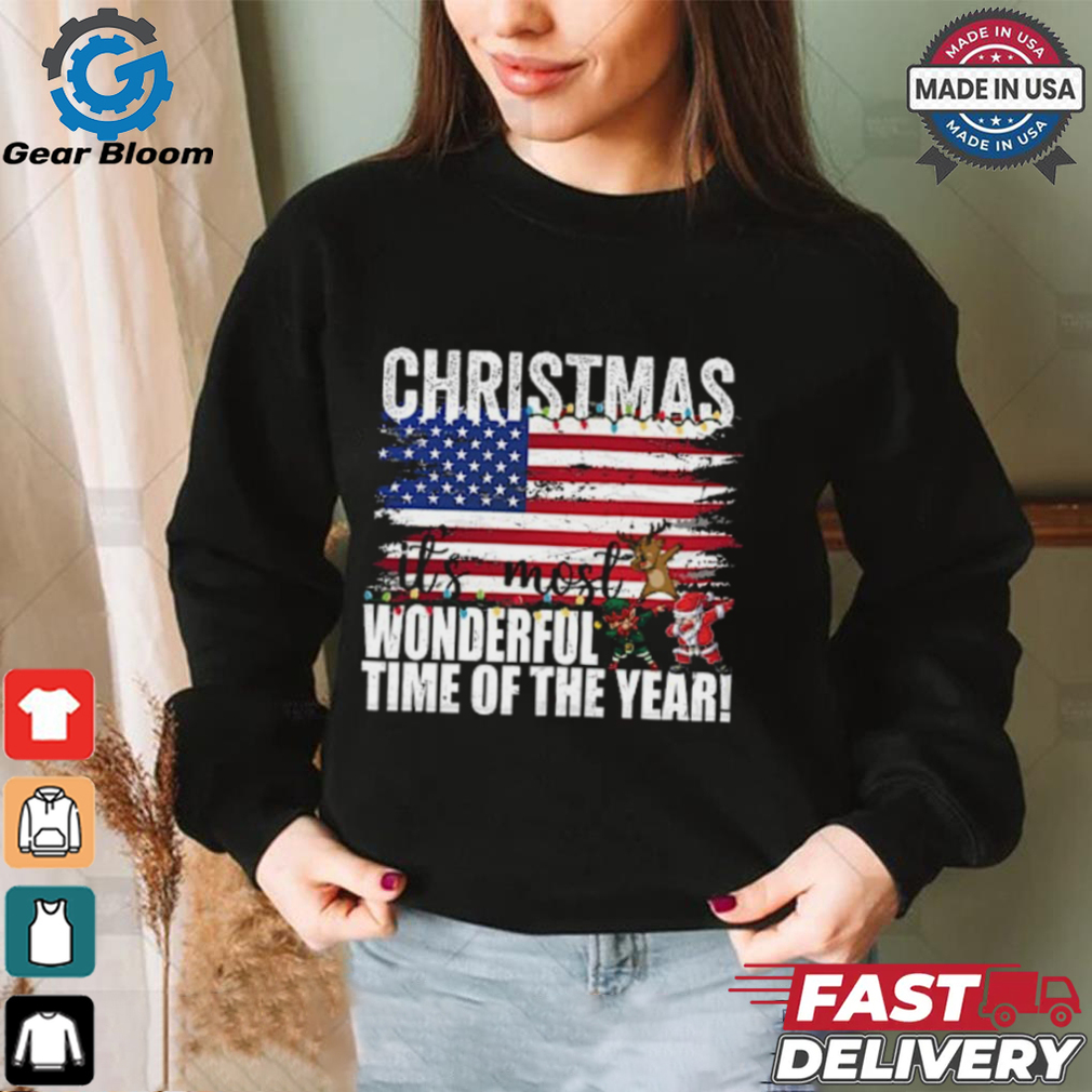 Christmas it's most Wonderful time of the year american flag T Shirt Christmas it's most Wonderful time of the year american flag T Shirt