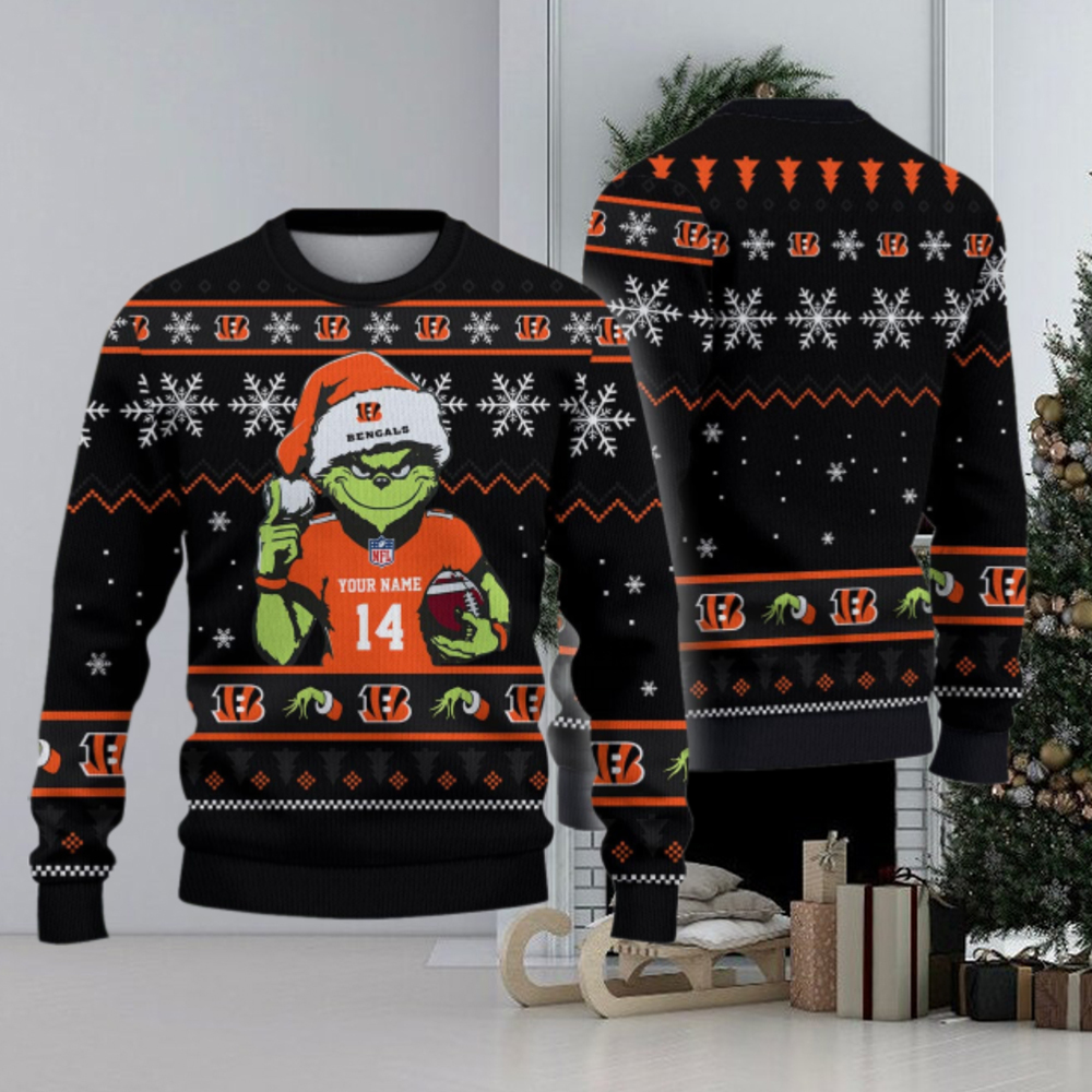 Cincinnati Bengals Custom Chrismas Ugly Sweater Cincinnati Bengals Custom Chrismas Ugly Sweater
