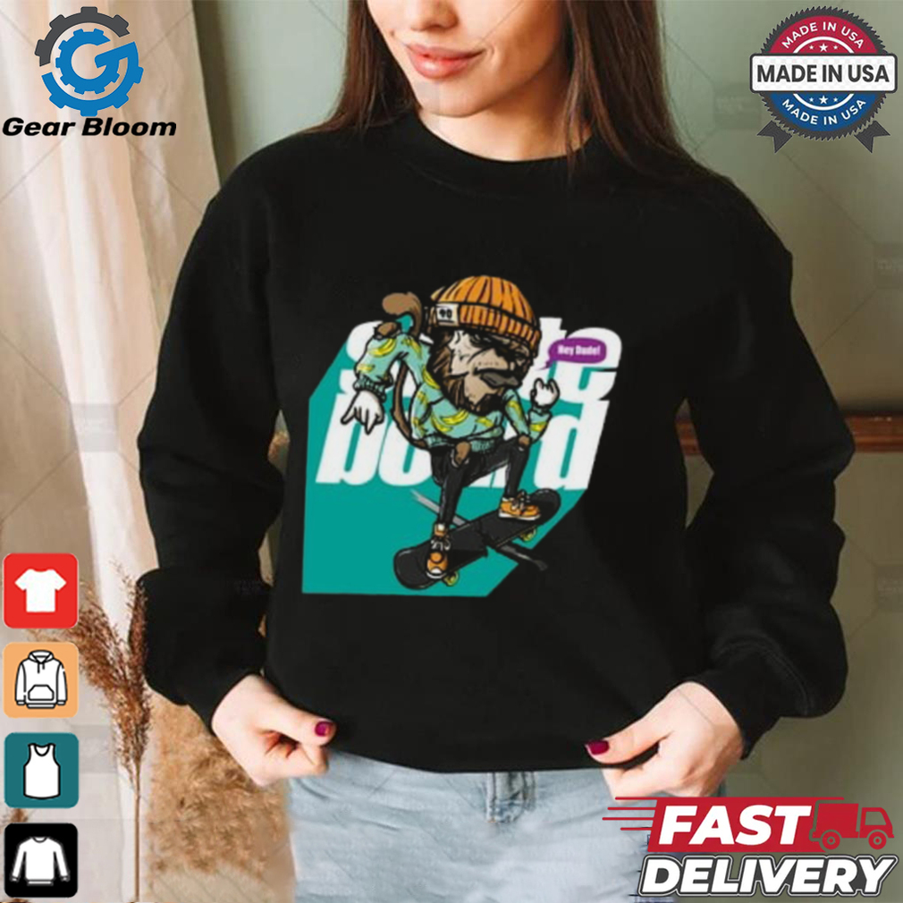 Cool Skateboarding Monkey Graphic T Shirt Cool Skateboarding Monkey Graphic T Shirt