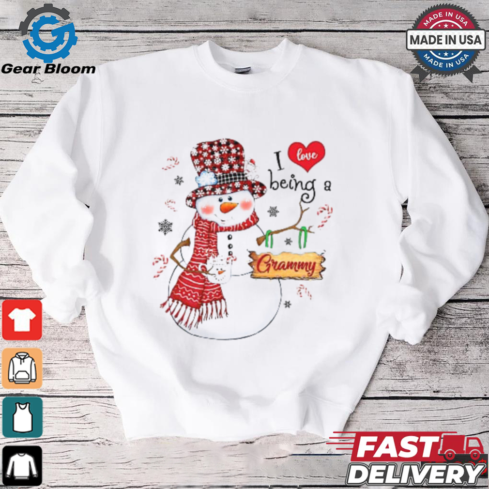 Cute I Love Being A Grammy Snowman Retro Snowflake Candy Merry Christmas And Happy New Year T Shirt Cute I Love Being A Grammy Snowman Retro Snowflake Candy Merry Christmas And Happy New Year T Shirt