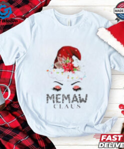 Cute Memaw Claus Retro Santa Claus Happy Merry Christmas T Shirt