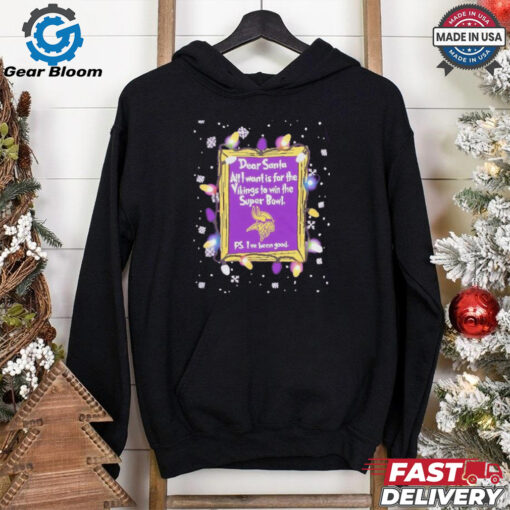 Dear Santa Minnesota Vikings Christmas Lights shirt