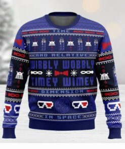 Dr Who Tv Show Ugly Sweater, Dr Who Police Christmas Sweater, Police Box Holiday Sweater, Dr Who Tardit Xmas Sweater, Christmas Gift