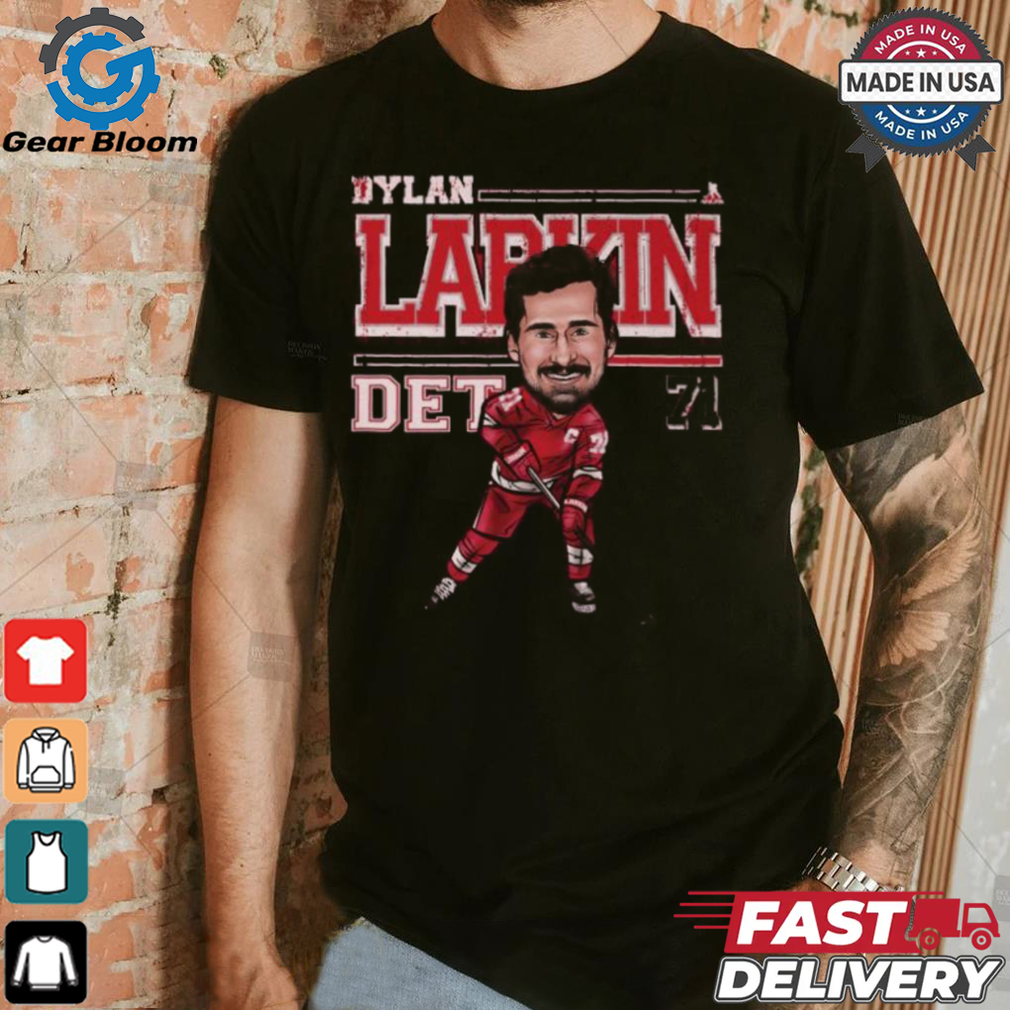 Dylan Larkin Detroit Red Wings Cartoon Shirt Dylan Larkin Detroit Red Wings Cartoon Shirt