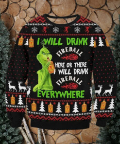 Fireball funny character Ugly Christmas Sweater