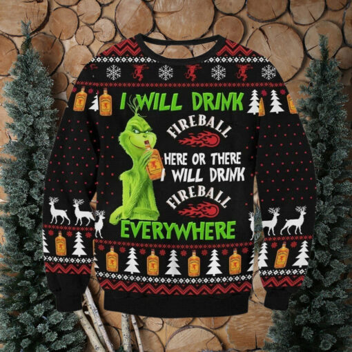 Fireball funny character Ugly Christmas Sweater
