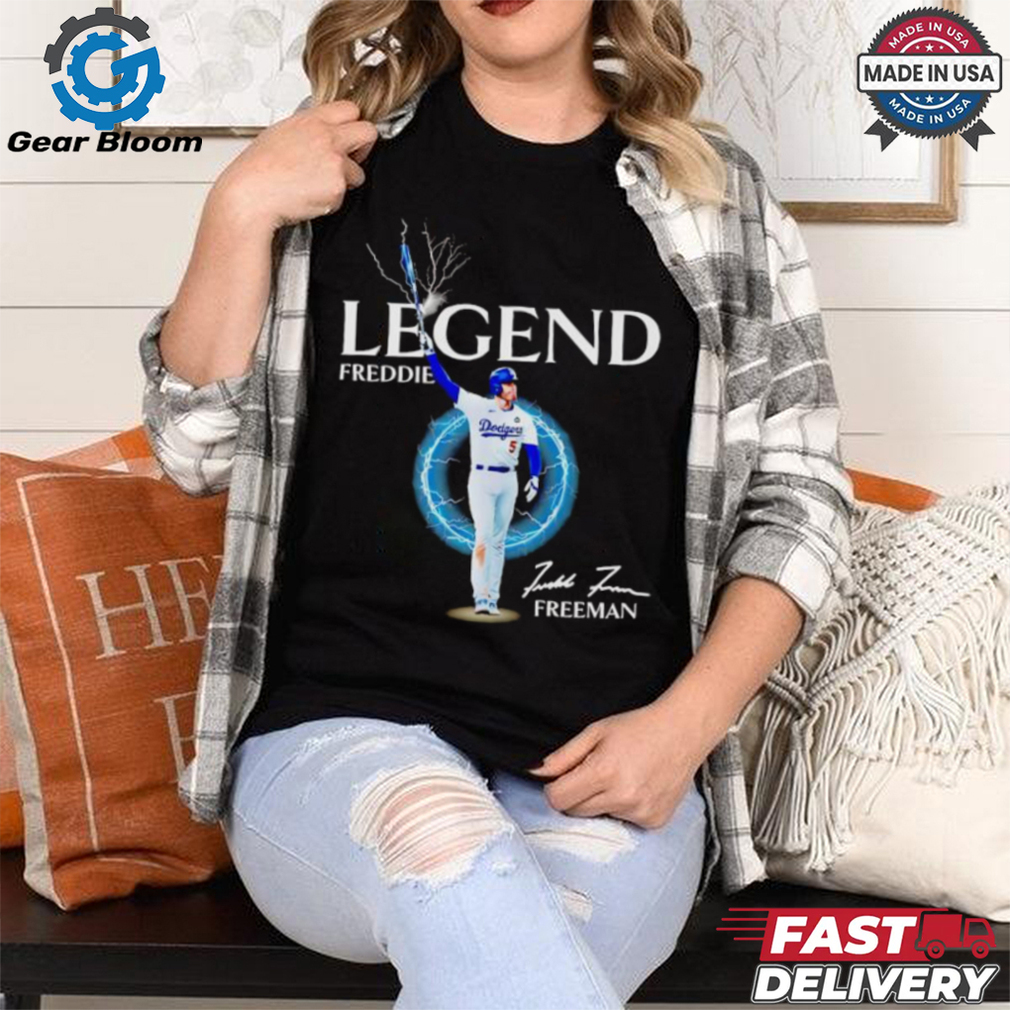 Freddie Freeman legend lightning signature shirt Freddie Freeman legend lightning signature shirt