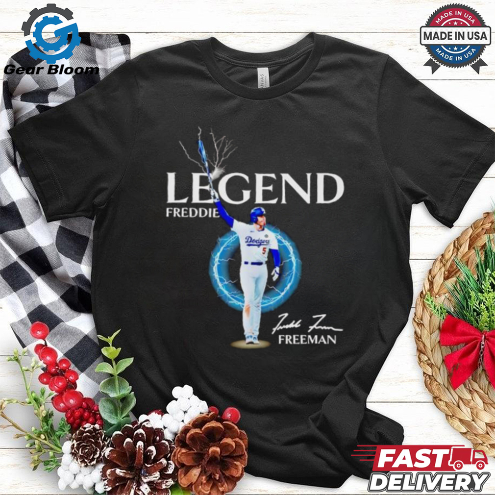 Freddie Freeman legend lightning signature shirt Freddie Freeman legend lightning signature shirt