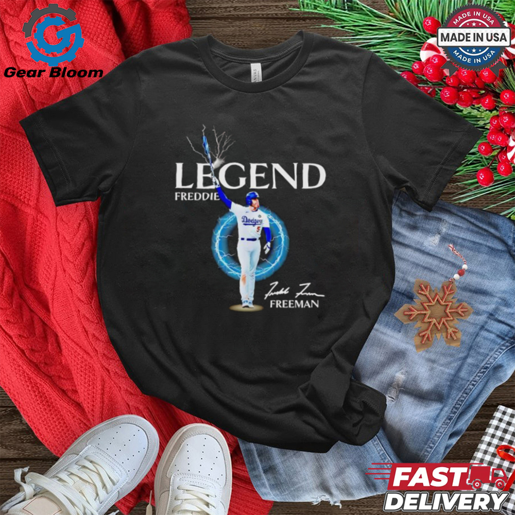 Freddie Freeman legend lightning signature shirt Freddie Freeman legend lightning signature shirt