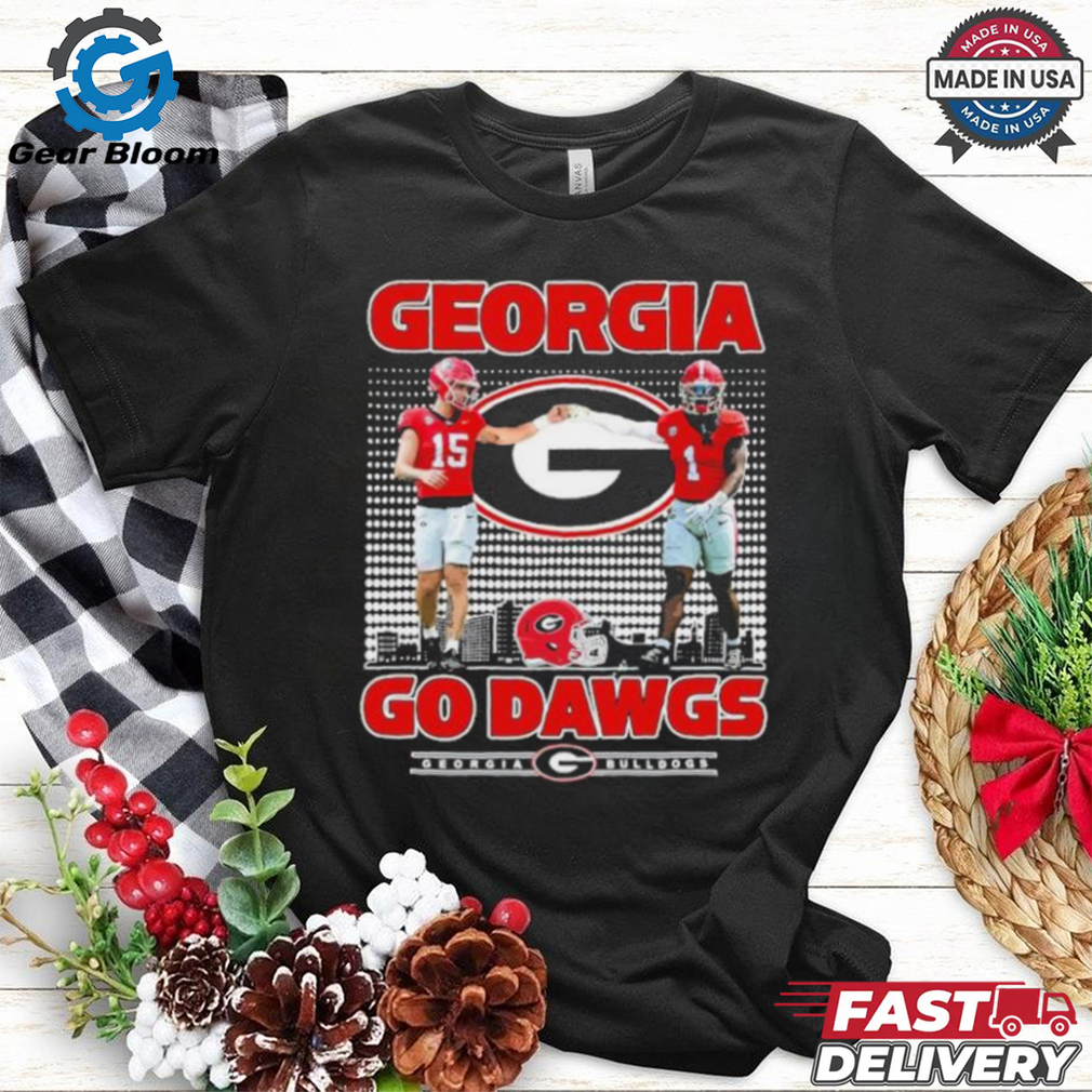 Georgia Bulldogs Go Dawgs Carson Beck And Trevor Etienne Shirt Georgia Bulldogs Go Dawgs Carson Beck And Trevor Etienne Shirt