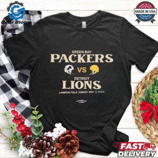 Green Bay Packers Vs Detroit Lions Lambeau Field Sunday Nov 3 2024 t shirt
