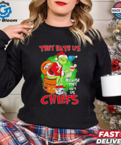 Grinch Chiefs toilet Broncos they hate us because they ain’t us Christmas shirt