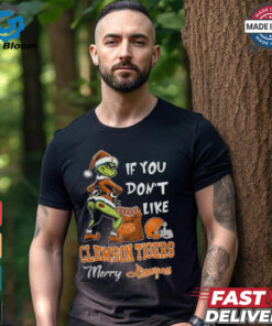 Grinch Santa If You Don’T Like Clemson Tigers Merry Kissmyass 2024 Shirt