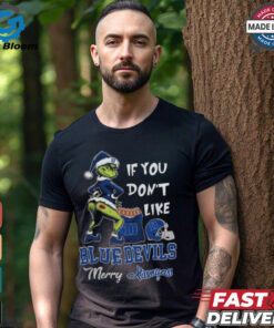Grinch Santa If You Don’T Like Duke Blue Devils Merry Kissmyass 2024 Shirt