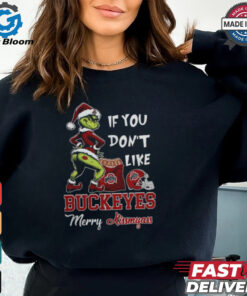 Grinch Santa If You Don’T Like Ohio State Buckeyes Merry Kissmyass 2024 Shirt